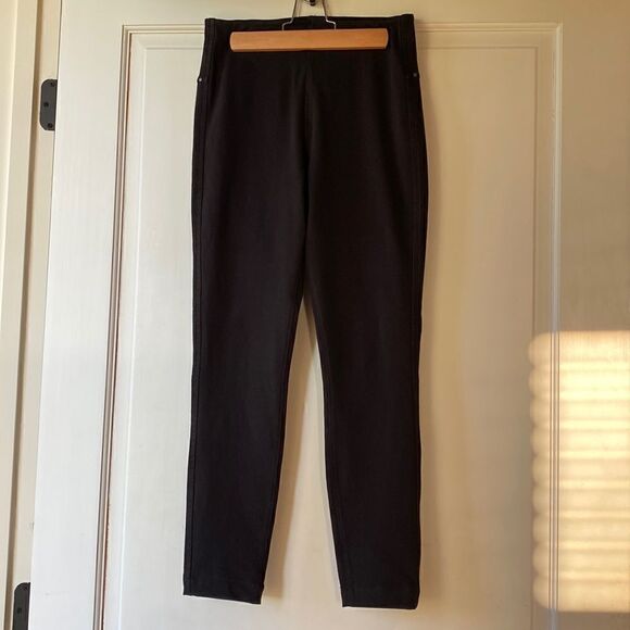 NEW Without Tag Pull On Black Denim Pant With Patented Tummy Control Panel - Picture 1 of 10
